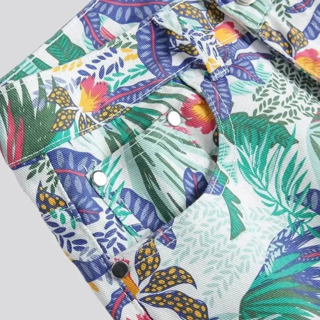 Skinny denim shorts
 for men