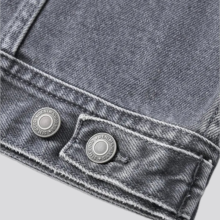 Classic faded men's jeans trucker jacket