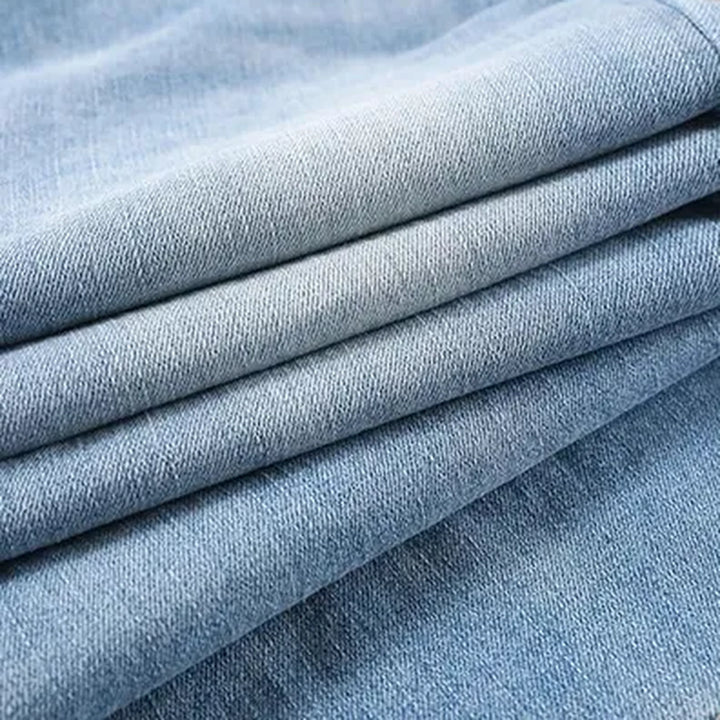 Light whiskered wide fit women's jeans