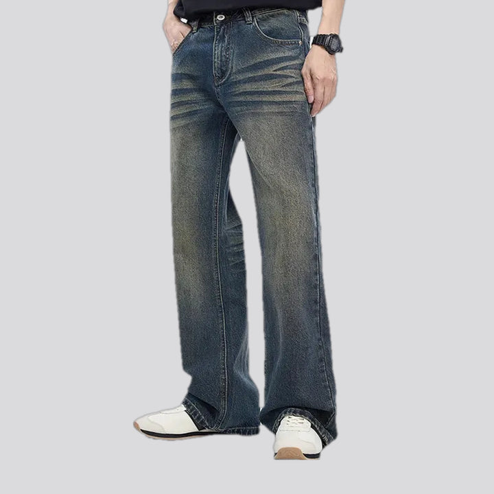 90s style faded men's jeans