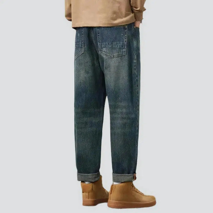 Whiskered fashion jeans
 for men