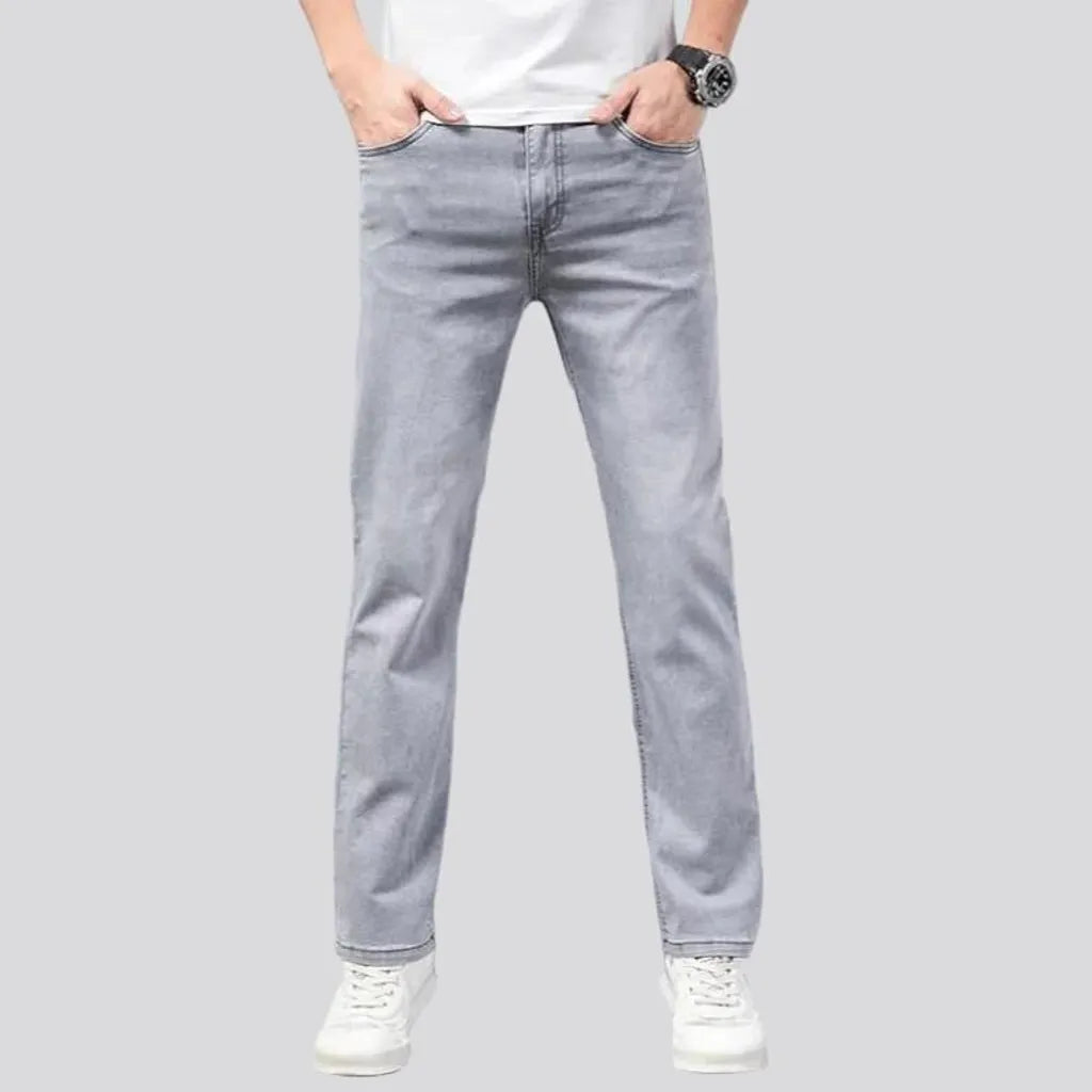 tapered, sanded, thin, whiskered, stonewashed, high-waist, 5-pockets, zipper-button, men's jeans | Jeans4you.shop