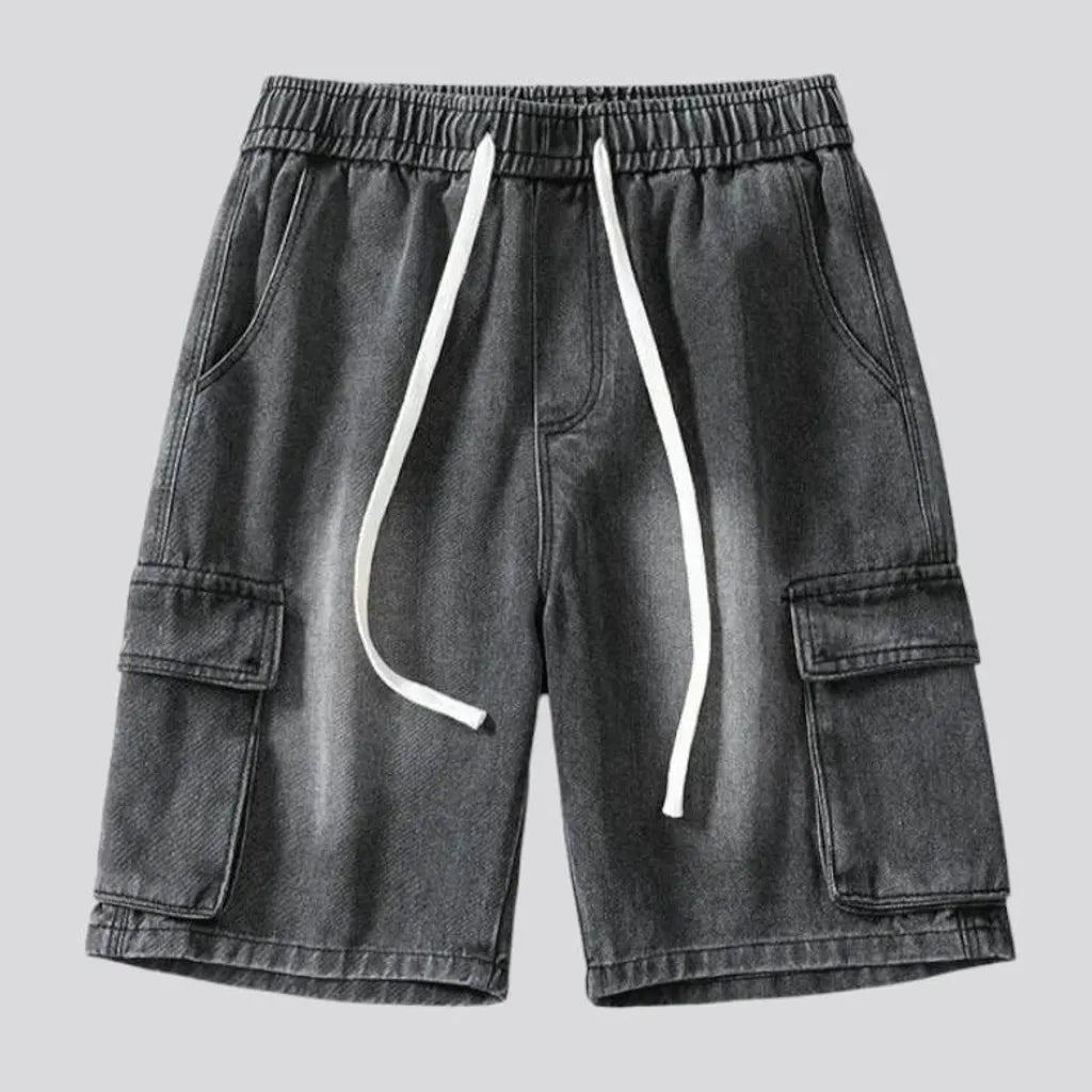 High-waist fashion men's jean shorts