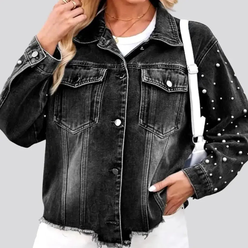 Sanded vintage denim jacket for women | Jeans4you.shop