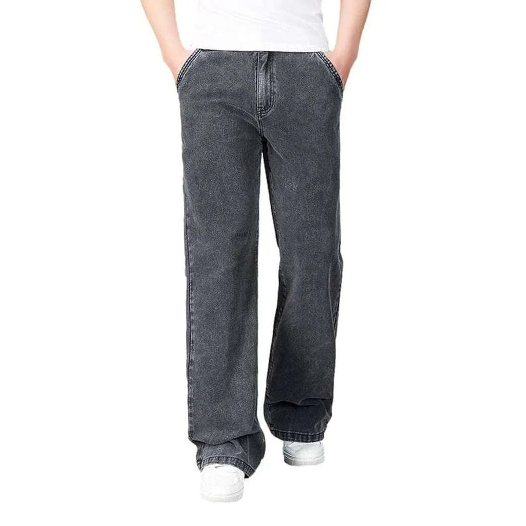 Stylish wide-leg men's jeans